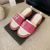 Slippers Женские дизайнерские тапочки сандалии высококачественные дизайнеры сандал пляж Slide Fashion Shoes Platform Wedge Rainbow