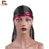 42pcs/الكثير من الرجال الساتان الساتان للرجال أرفع رأس طويلة Tail du Rag و Wide Headwraps عقال القراصنة القبعة إكسسوارات الشعر