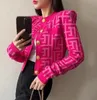 Maglioni da donna Qualità del progettista Maglioni alla moda Motivi geometrici Scimmie Medusa Cardigan Manica lunga Monopetto Bottoni a contrasto di colore Lavorato a maglia XGEK