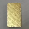 10 peças lingote não magnético CREDIT SUISSE 1oz barra de ouro banhada a ouro moeda de lembrança suíça presente 50 x 28 mm com série diferente lase3560436