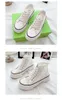 High top shoes female 2022 new summer mesh breathable casual shoes versatile INS fashionable students thick soles small white