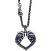 Творческий незабываемый череп титановый стальной подвесной ожерелье Мужчины Женские модные личность хип -хоп