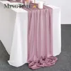 Sheer Chiffon Luxury Solid Colorful Table Runner Blue Rustic Boho Wedding Party Bridal Shower Birthday Home Christmas Decoration 220615