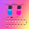 Cordes 15m 15 ampoules LED guirlandes lumineuses étanches RGB avec contrôle d'application pour mariage fête d'anniversaire intérieur extérieur DecorLED