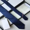 Lettre de luxe de haute qualité pour hommes Cravate Cravate en soie noir bleu Aldult Jacquard Party Wedding Business Tissé Fashion Top Fashion Design Hawaii Neck Ties 124