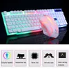 Nowy kombinacja myszy klawiatury USB PRZEWIDY 104 KLUCZY RGB Ergonomiczny zestaw gier