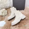 2022 New Style Boots Leateine ​​Leather Flat Stretch Booties Fashion Fleece Shoes