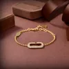 Eleganti gioielli in bracciale a braccialetto dorato per braccialetti a catena di diamanti da donna Bracciale di lusso Bracciale di alta qualità 22032466132