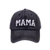 Mama baseball czapki alfabetu haftowane kucyk kapelusze retro vintage hintail na zewnątrz krem ​​przeciwsłoneczny sportowy czapka regulowana letnia casquette b8177