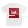 KITH NEW YORK LIMITED ROUNTE VOLTAR MANES CURTAS MENINAS DE VERÃO E MULHERES DESIGNAÇÕES SEMOS NICHOS TOPS AS LONE T-SHIRT T220725