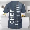 Mode T-shirt Anpassad namn Master Chef 3D Printing Mens Summer Short Sleeve Unisex Casual Sports T-Shirt DW19 220507