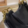 Borsa a mezzaluna da donna designer spalla in pelle in pelle ascelle a bordo doppio portafoglio a traversa