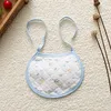 Малыш для новорожденного Cherry Baby Pacify Bibs Burp Cloths Двухслойный хлопок Синий Розовый Мультфильм Бесплатный детский шарф Носовой платок Успокаивающее полотенце от слюны Оптовая продажа высшего качества