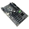 Moderbrädor BTC Mining Motherboard Support VGA DVI LGA 1151 med SATA -kabel 2xDDR4 4GB 2311MHz RAM för minermotherboards