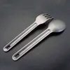 EDC Titanium Spoon Fork Outdoor Longo Handel Long Handle