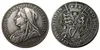 Полный набор 1893-1901 гг., 9 шт., Королева Виктория, Великобритания, серебро 1 флорин, посеребренные копии монет, металлические штампы, производство 1933 г.