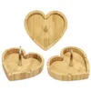 Ashtrays Heart Shape Wooden Ashtray Smoking Accessories Smoke Ash Holder Tobacco Portable