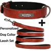 Personalized Large Leather Dog Collar Custom Pet for Dogs with Name ID Tag Bulldog Durable Products MP0100 Y200515