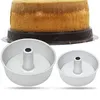 Выпечка плесени 6 -дюймовый 8 -дюймовый алюминиевый сплав круглый шифоновый пирог Съемная кастрюля с плита с джовой полой дымоходом