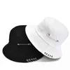 Personlighet Säkerhetsstift med Hoop Bucket Hat för Kvinnor Män Hip Pop Cap Bomull Solid Färg Fisherman Caps G220418