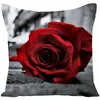 Pillow Case Red rose flower printed linen pillowcase sofa cushion cover home improvement can be customized for you 40x40 50x50 60x60 45x45 220714