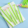 Gel Pens 2Pcs Creative Cartoon Silicone Pen Cute Lotus Leaf Shape Soft Glue Quick Dry Water Children Gifts School&Office Suppli