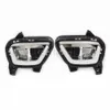 2PCS Auto lighting For Kia Sonet 2020 2021 Car Daytime Running Light Fog light Lamp LED DRL With yellow turn signal308G