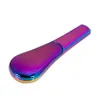 Mini Metal Journey Spoon Pipe 3.8 pollici Pipa da fumo Bubblers con confezione regalo Magnete Magnetico Portatile Erba secca Accessorio per fumo di tabacco