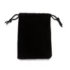 100 unids Bolsa de terciopelo negro de terciopelo bolsa de regalo bolsas de joyería 11 x 15 cm (marrón / azul / burdeos)