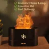 3D-симуляционный огонь Увлажнитель 180 мл USB Aromatherapy Diffuser Room Aragrance Desktop для домашнего офиса Auto Off Off