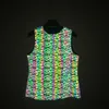 Bunte Reflektierende Tank Top Herren Sommer Harajuku Hip Hop Ärmelloses Shirt Atmungs Basketball Sport Tank Tops Ropa Hombre