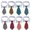 New Pet Tie Dog Apparel Cravatta a righe S/L Plaid Multicolor Collare finto Fiocco Accessori per cani Forniture decorative per le vacanze