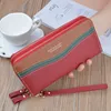 Carteiras Mulheres Long Zipper Coin Bolsas Senhoras Dupla Embreagem Moda Grande Capacidade Saco de Telefone Móvel Borla Carteira