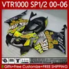 OEM-lichaam voor HONDA VTR RTV 1000 VTR1000 00 01 02 03 2004 2005 2006 Carrosserie 123NO.149 Platte kleur RC51 SP1 SP2 VTR-1000 2000 2001 2002 2003 04 05 06 RTV1000 00-06 Kuip