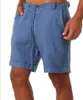 Heren Shorts Casual Shorts Mode Zweet Homme Linnen Effen Kleur Korte Broek Mannelijke Zomer Beach Ademend Flax 220318