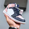 Nike air jordan 1 Kid Baksetball shoes Game Royal Scotts Obsidian Chicago Bred Sneakers Melody Mid Multi-Color Tie-Dye Kids Shoes