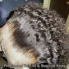 HD Lace Frontal Kinky Curly Curly Wigs Front Brazilian Virgin remy 360 شعر مستعار كامل للشعر البشري للنساء السوداء 12-22 بوصة