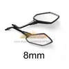 Universal Motorcycle Achteruitkijkspiegel Scooter Motocross Motor Stuur Side Achteruitkijkspiegels Electrombile Back Side Convex 8/10mm MOTO Bike Mirror In de uitverkoop