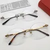 التصميم الفاخر للجنسين CA RIMLess Frame Model Classes 53-18-145 Round-Toval Lens Tittanium Rim for Offcription eyeglasses case clase clase class