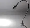 Lámpara de pared Industrial con cuello de cisne Flexible, iluminación para máquina herramienta, taller, trabajo, plateado, negro, magnético, 3W, 12V, 24V, 40cm