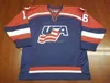 Thr Team USA # 16 Brett Hull 9 Mike Modano Hockey Jersey Bordado Cosido cualquier número y nombre Jerseys