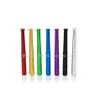 3. 07inch Cigarette Shape Smoking Pipes Ceramic Cigarette Hitter Pipe Color Filter One Hitter Bat Metal Smoking