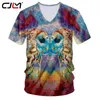 Chemises pour hommes Casual Colored Owl vneck Tshirt Drop Summer Chine 3D TShirt Fournisseurs En Gros 220623