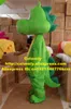 Costume da bambola mascotte Costume da mascotte dinosauro Yoshi verde vivace Mascotte Dino Phytodinosauria con faccia felice Pancia gialla Adulto No.969 Gratis