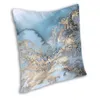 Cushion/Decorative Pillow Blue And Gold Marble Texture Cushion Cover Print Geometric Abstract Pattern Throw Case For Sofa Pillowcase Decorat