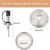 Mason Jar Pour Spout Lids set 1 Pcs Regular Mouth with Caps for Olive Oil Cocktail Dispenser and Salad Dressing Shaker