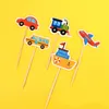 Feestbenodigdheden cartoon auto vorm cakes decoratie voor kinderen verjaardag schattige cake topper insert cupcake 20220530 d3