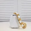 Tz dames sac 22s Designer gros sacs de sous-bras en chaîne en or petit sac d'épaule à chaîne épaisse mode mini grande capacité sacs fourre-tout blanc As3215 # 17cm