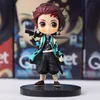 6 Sztuk / Set Demon Slayer Kimetsu No Yaiba Rysunek Q Ver. Giyuu Inosuke Tanjirou Nezuko Zenitsu Figurka Anime Action Rysunek 5-7cm 220411