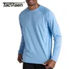 TACVASEN Men's Sun Protection T-shirts Summer UPF 50+ Long Sleeve Performance Quick Dry Breathable Hiking Fish T-shirts UV-Proof 220323